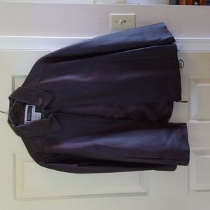 18W ladies brown leather jacket